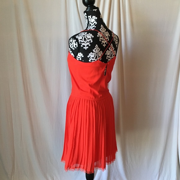 Vintage 2005 Victoria's Secret Red Satin Rhinestone Embellished Dress - Picture 6 of 15